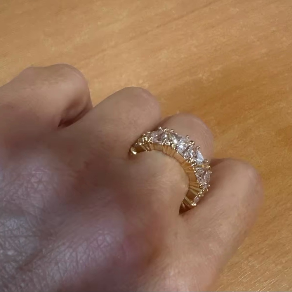 18k 6ct Trillion Eternity Band - Picture 10 of 10